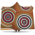 Australian Aboriginal Dot Print Hooded Blanket