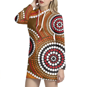 Australian Aboriginal Dot Print Hoodie Dress