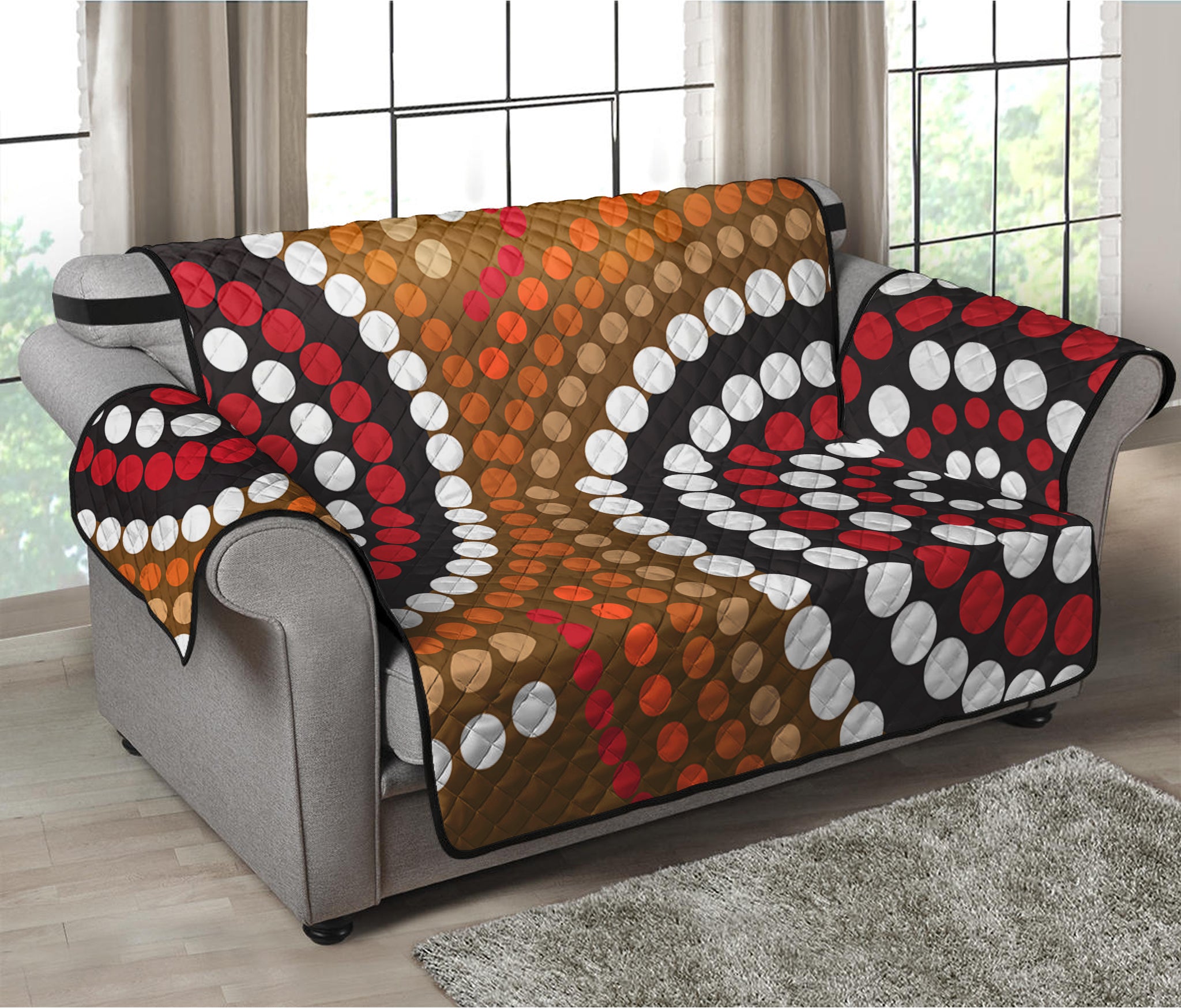 Australian Aboriginal Dot Print Loveseat Protector