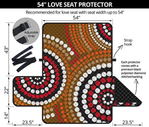 Australian Aboriginal Dot Print Loveseat Protector