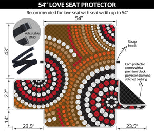 Australian Aboriginal Dot Print Loveseat Protector