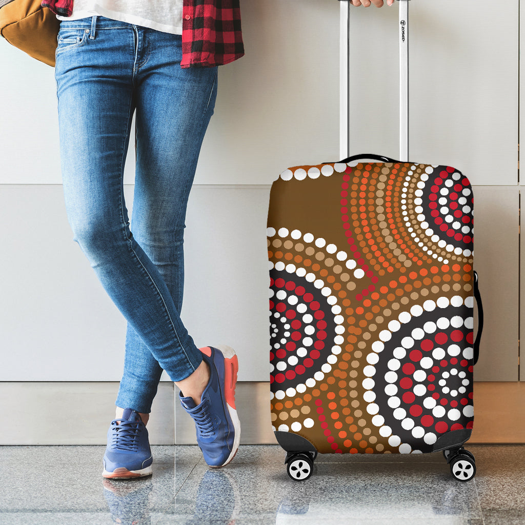 Australian Aboriginal Dot Print Luggage Cover