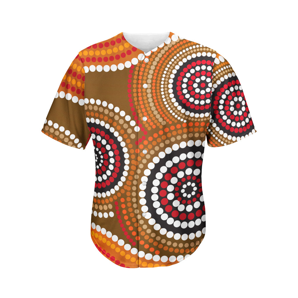 Australian Aboriginal Dot Print Men's Baseball Jersey