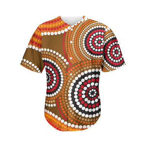 Australian Aboriginal Dot Print Men's Baseball Jersey