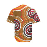 Australian Aboriginal Dot Print Men's Baseball Jersey