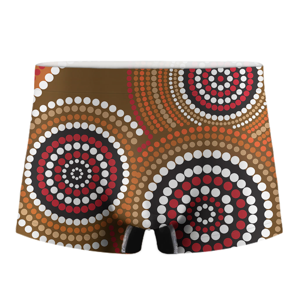 Australian Aboriginal Dot Print Men's Boxer Briefs