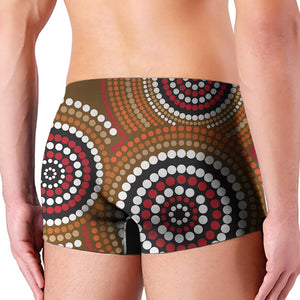 Australian Aboriginal Dot Print Men's Boxer Briefs