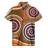 Australian Aboriginal Dot Print Men's Short Sleeve Shirt