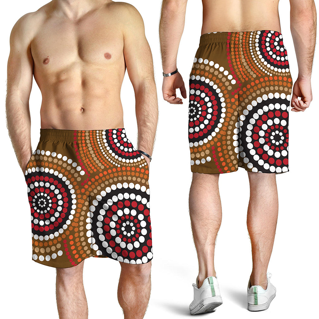 Australian Aboriginal Dot Print Men's Shorts