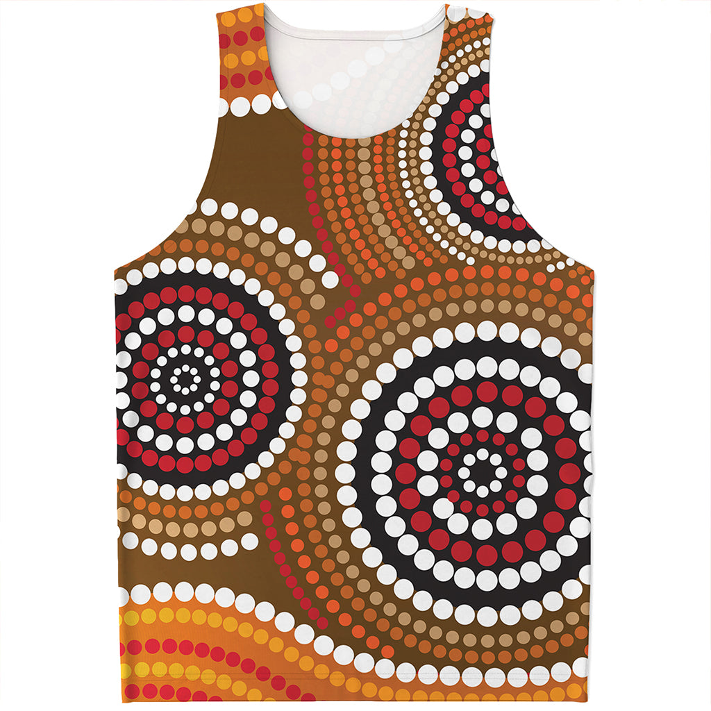 Australian Aboriginal Dot Print Men's Tank Top