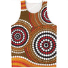 Australian Aboriginal Dot Print Men's Tank Top