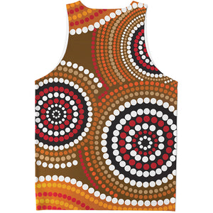 Australian Aboriginal Dot Print Men's Tank Top