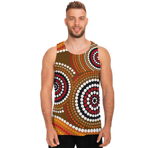 Australian Aboriginal Dot Print Men's Tank Top