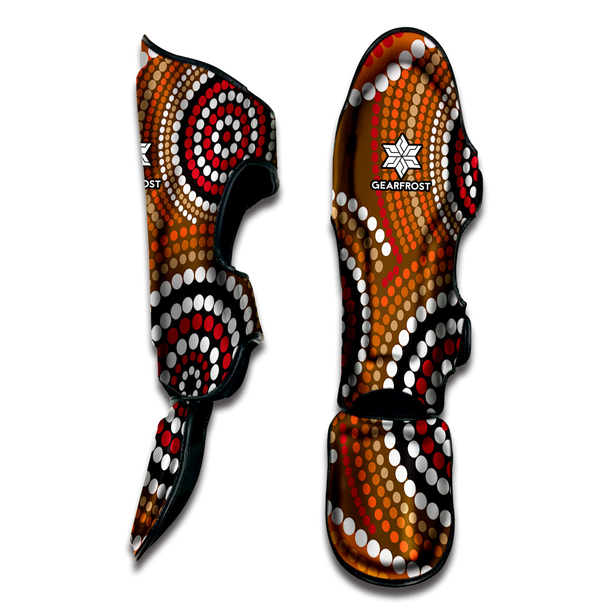 Australian Aboriginal Dot Print Muay Thai Shin Guard