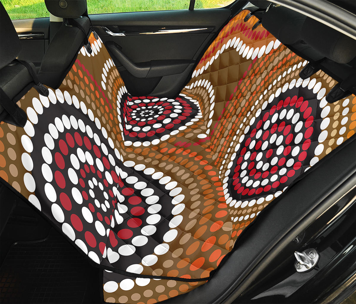 Australian Aboriginal Dot Print Pet Car Back Seat Cover