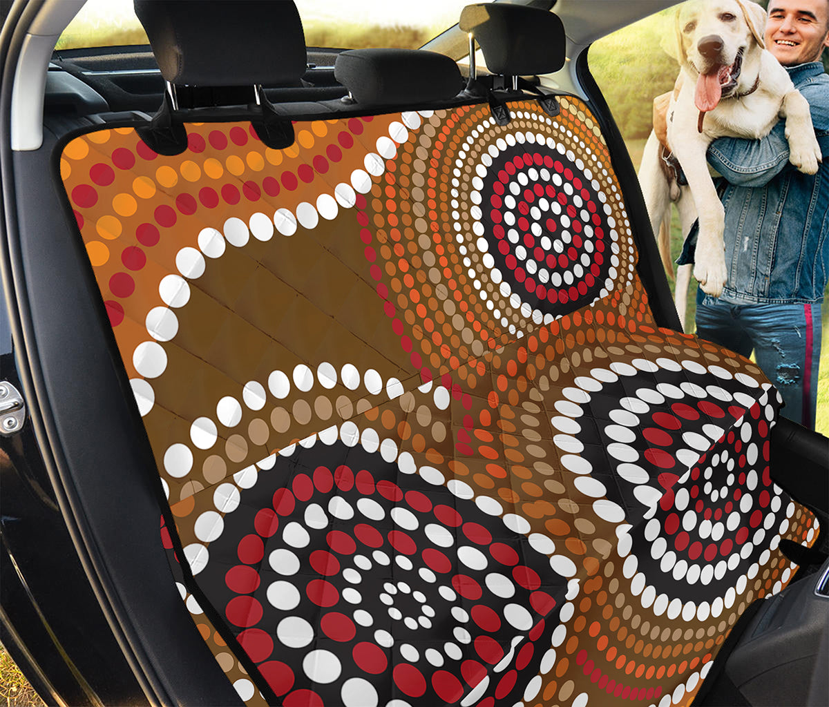 Australian Aboriginal Dot Print Pet Car Back Seat Cover