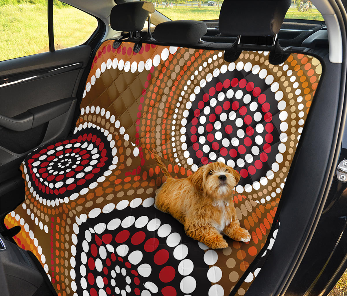 Australian Aboriginal Dot Print Pet Car Back Seat Cover