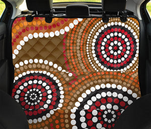 Australian Aboriginal Dot Print Pet Car Back Seat Cover