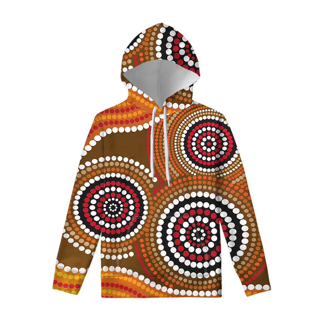 Australian Aboriginal Dot Print Pullover Hoodie