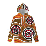 Australian Aboriginal Dot Print Pullover Hoodie