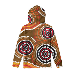 Australian Aboriginal Dot Print Pullover Hoodie