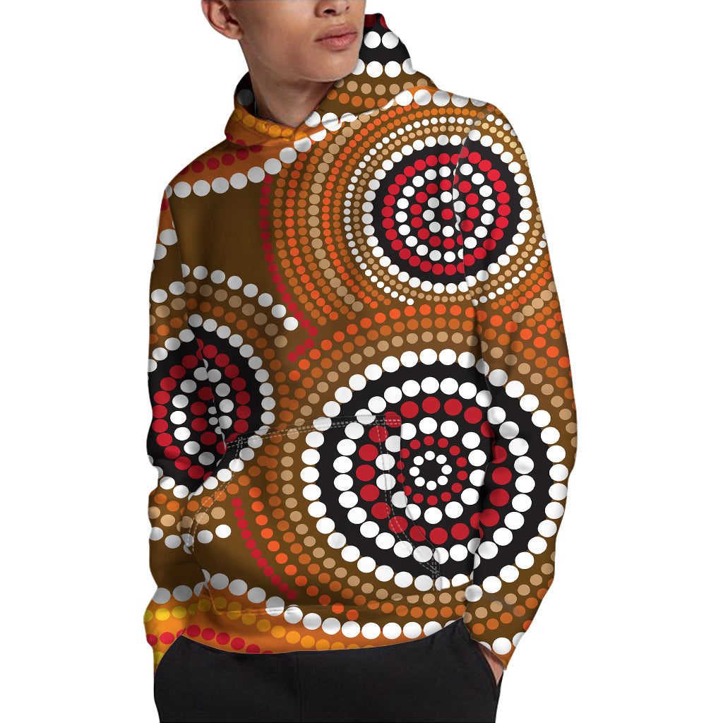 Australian Aboriginal Dot Print Pullover Hoodie