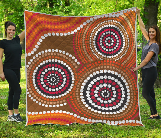 Australian Aboriginal Dot Print Quilt