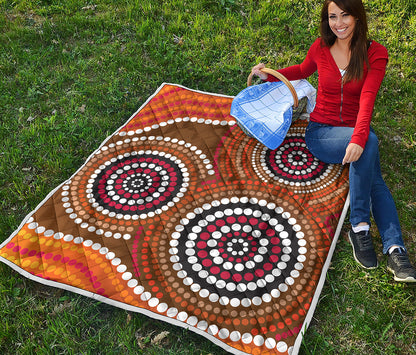 Australian Aboriginal Dot Print Quilt