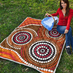 Australian Aboriginal Dot Print Quilt