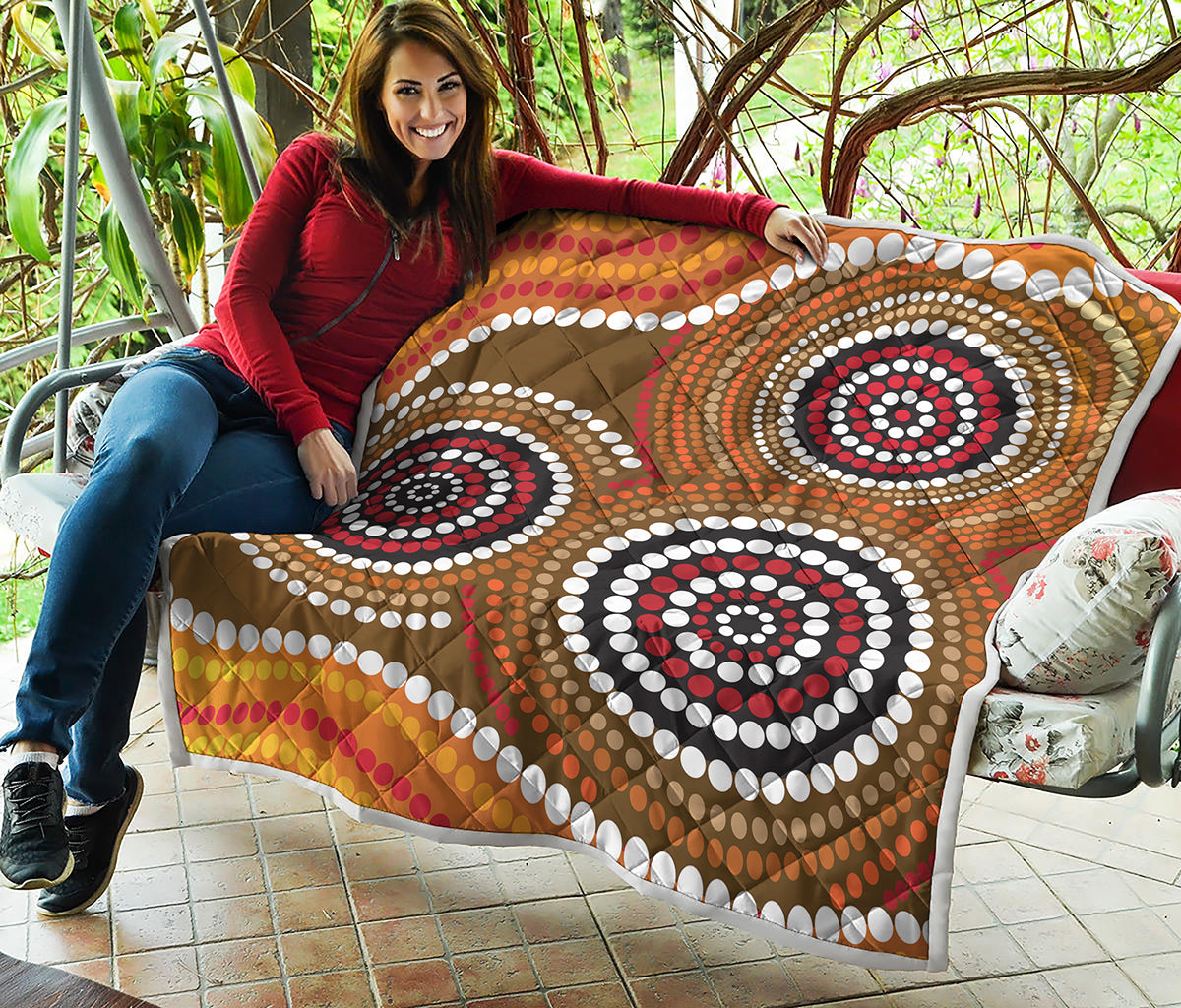 Australian Aboriginal Dot Print Quilt
