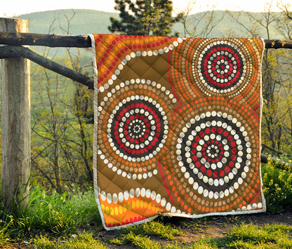 Australian Aboriginal Dot Print Quilt