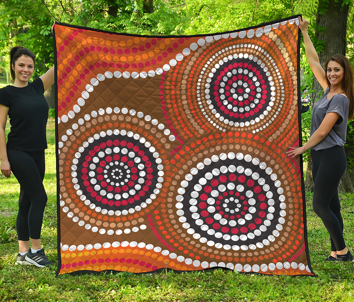 Australian Aboriginal Dot Print Quilt
