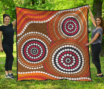 Australian Aboriginal Dot Print Quilt