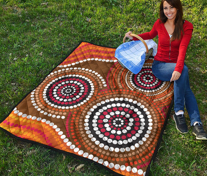 Australian Aboriginal Dot Print Quilt
