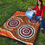 Australian Aboriginal Dot Print Quilt