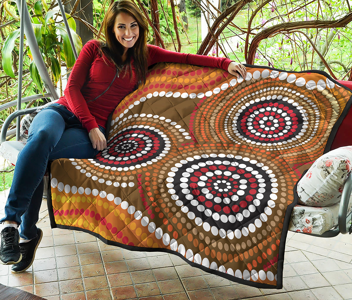 Australian Aboriginal Dot Print Quilt