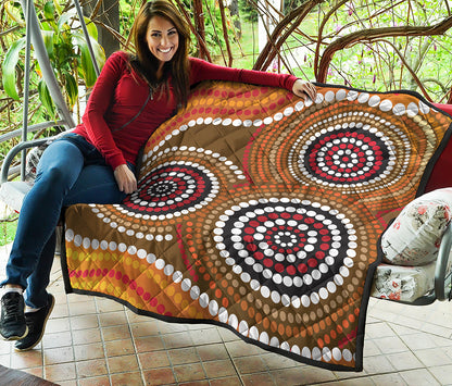 Australian Aboriginal Dot Print Quilt