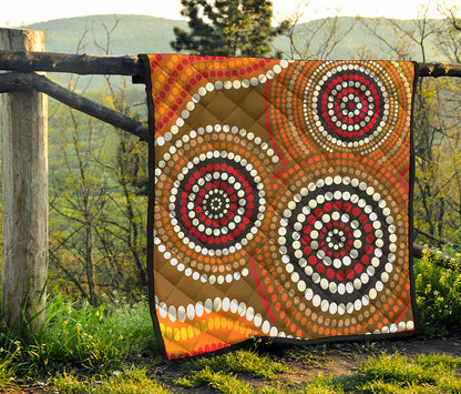 Australian Aboriginal Dot Print Quilt