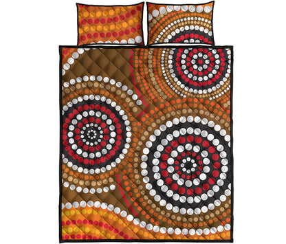 Australian Aboriginal Dot Print Quilt Bed Set