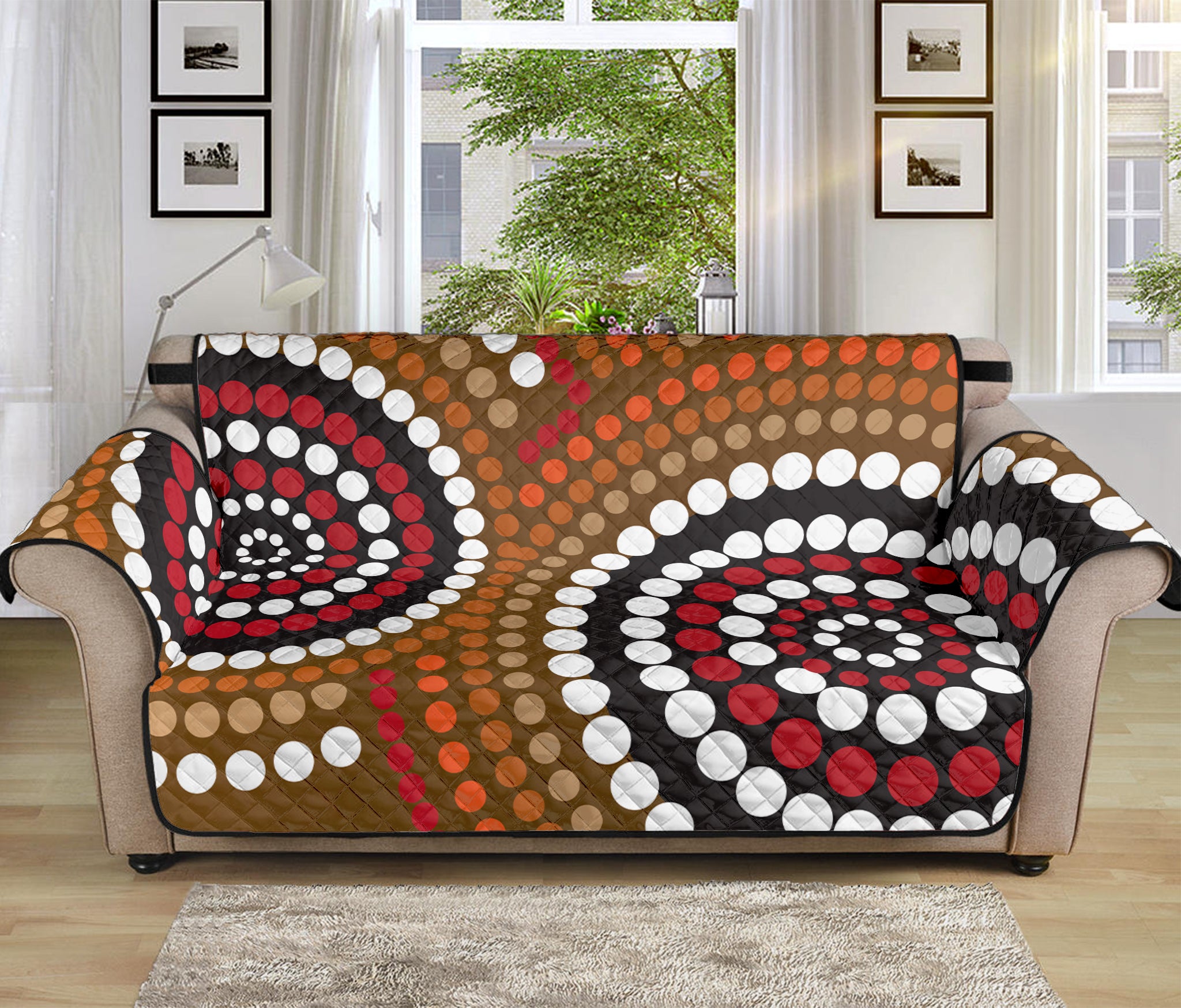 Australian Aboriginal Dot Print Sofa Protector