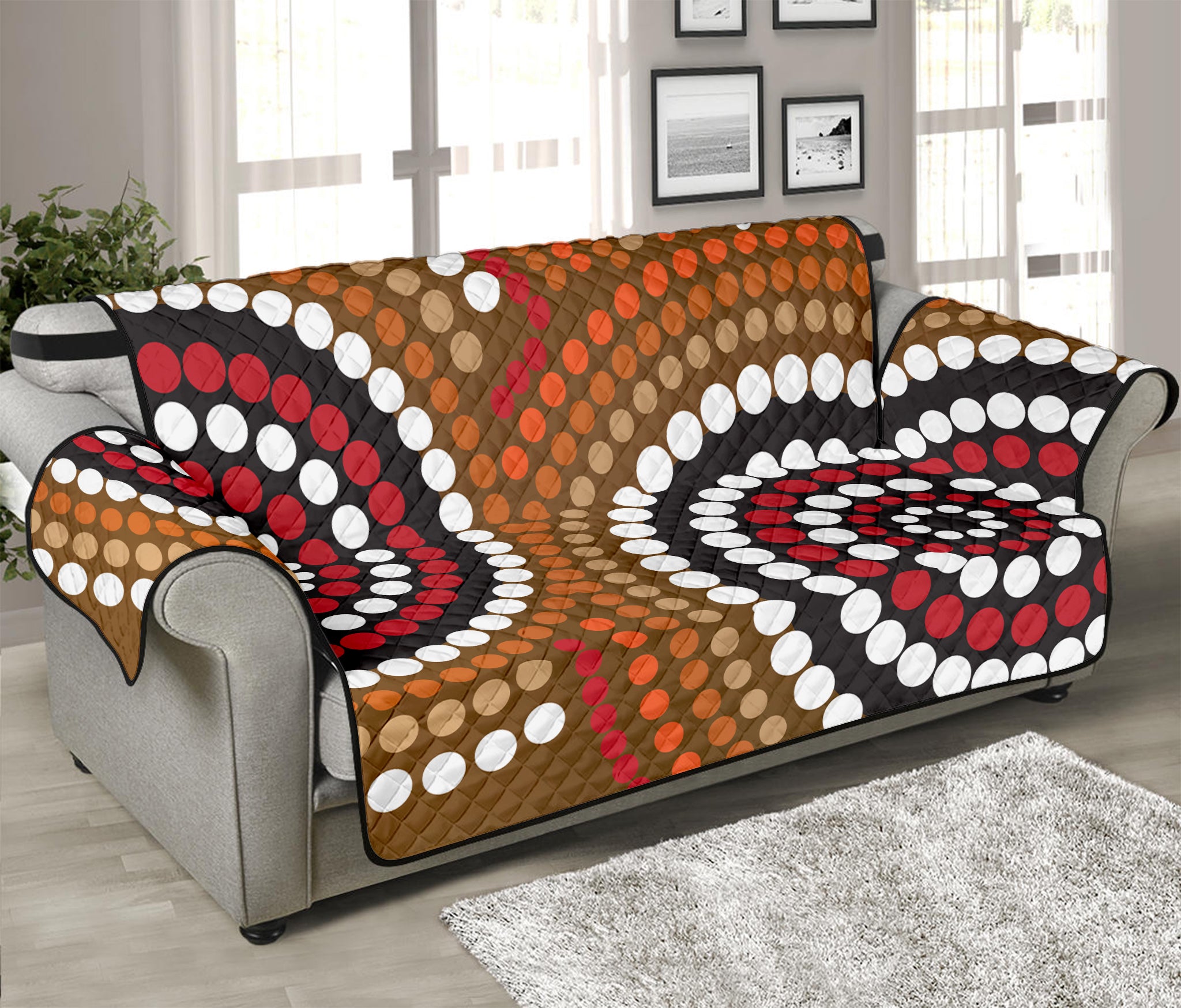 Australian Aboriginal Dot Print Sofa Protector