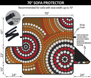 Australian Aboriginal Dot Print Sofa Protector