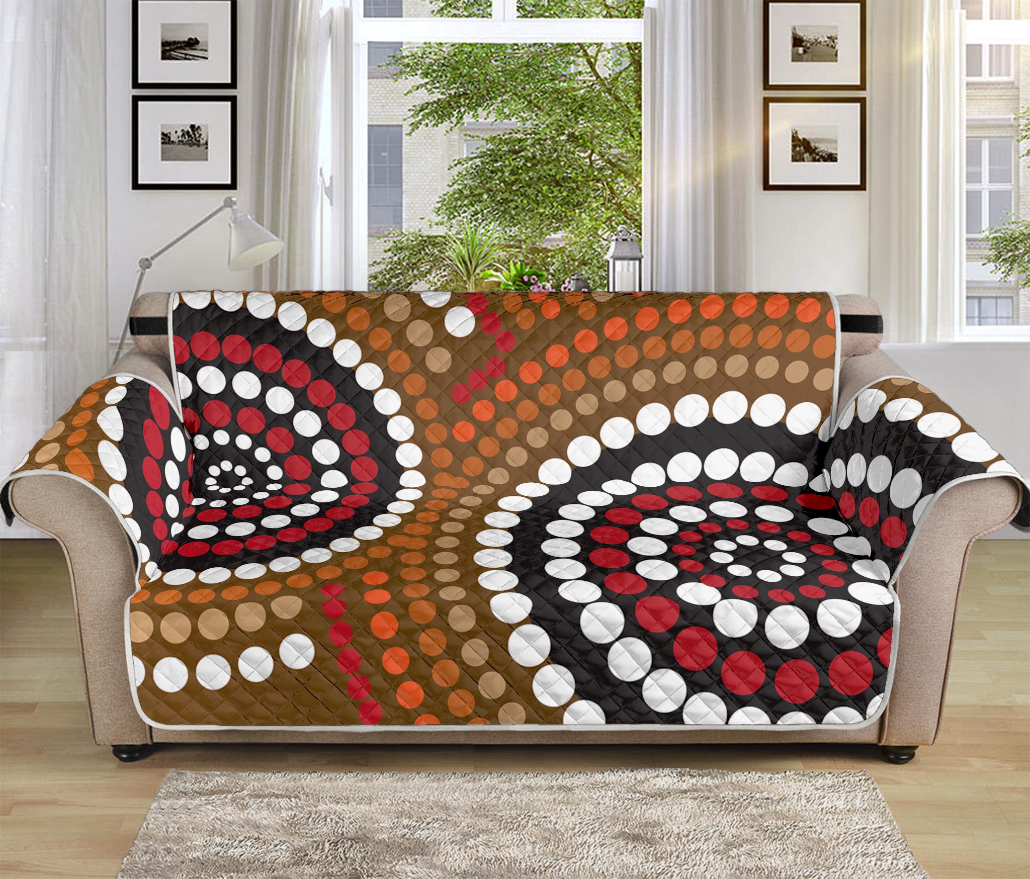 Australian Aboriginal Dot Print Sofa Protector