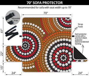 Australian Aboriginal Dot Print Sofa Protector