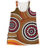 Australian Aboriginal Dot Print Women's Racerback Tank Top