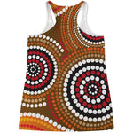 Australian Aboriginal Dot Print Women's Racerback Tank Top