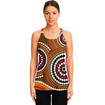 Australian Aboriginal Dot Print Women's Racerback Tank Top