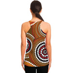 Australian Aboriginal Dot Print Women's Racerback Tank Top