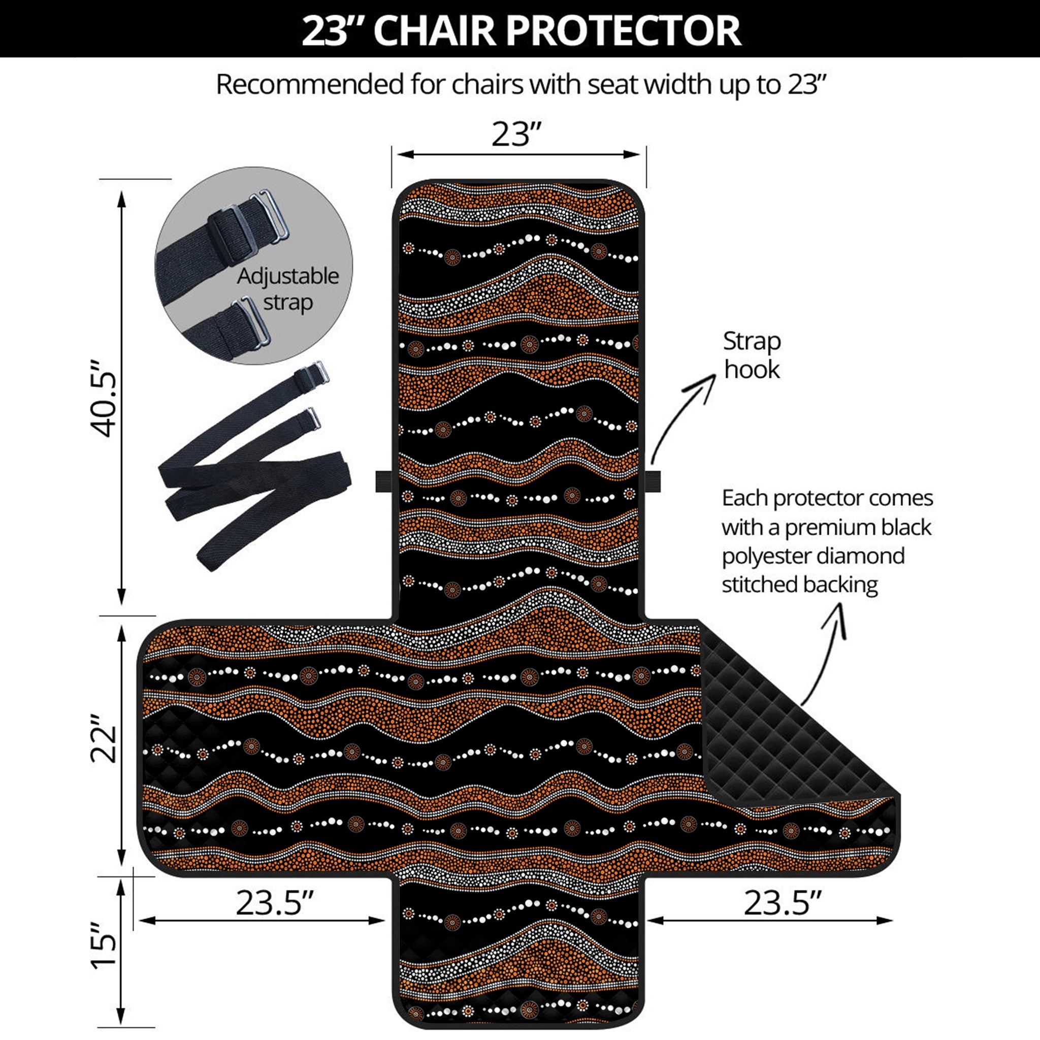 Australian Aboriginal Indigenous Print Armchair Protector