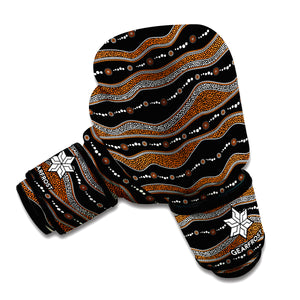 Australian Aboriginal Indigenous Print Boxing Gloves